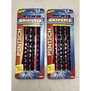 Pentech Grip Stix No. 2 Pencils Finger Grip Multicolor Cheetah Print 2 Packs NOS